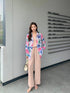 Summer Floral Shirts With Tang Tops and Trousers sets